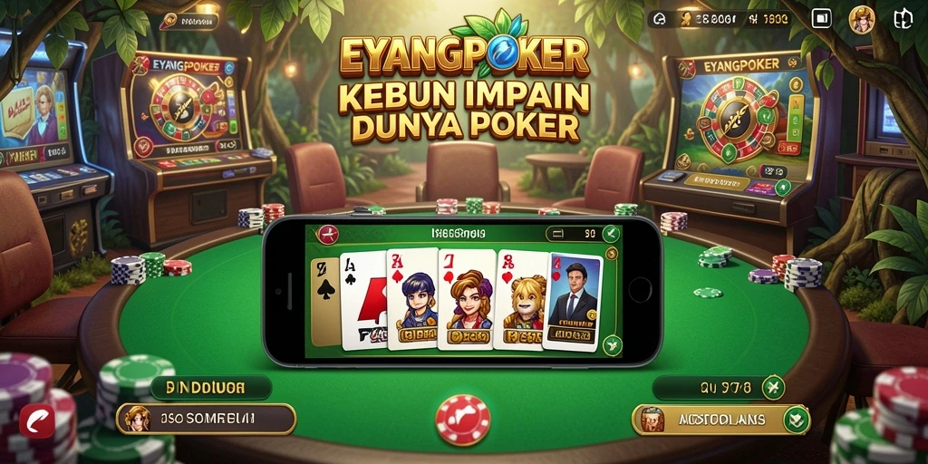 Screenshot gameplay EYANGPOKER dengan kebun yang indah dan seru.