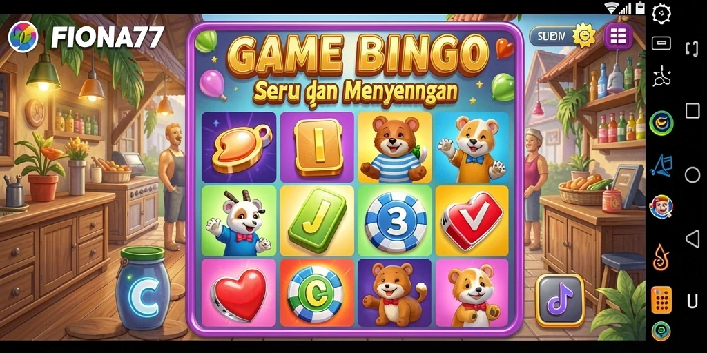 Screenshot gameplay FIONA77 menunjukkan keseruan permainan Bingo.