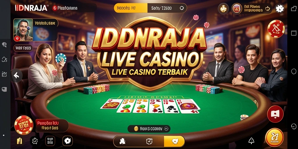 Tampilan pemain menikmati permainan Live Casino di IDNRAJA.