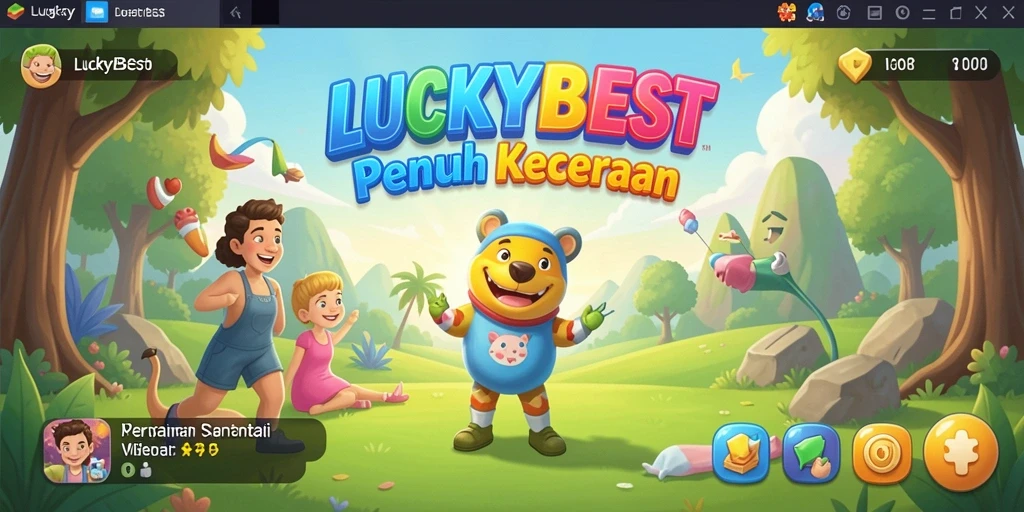 Tampilan gameplay seru dan warna-warni dari LUCKYBEST.
