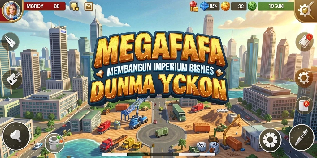 Tampilan gameplay MEGAFAFA yang memukau dan penuh warna.