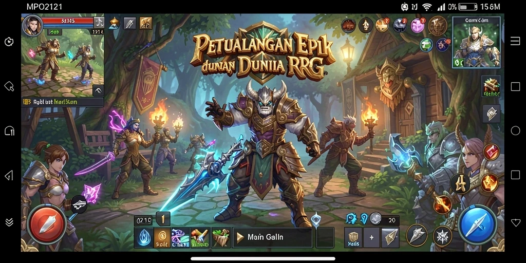 Tampilan gameplay RPG MPO2121 yang mendebarkan dan penuh aksi.
