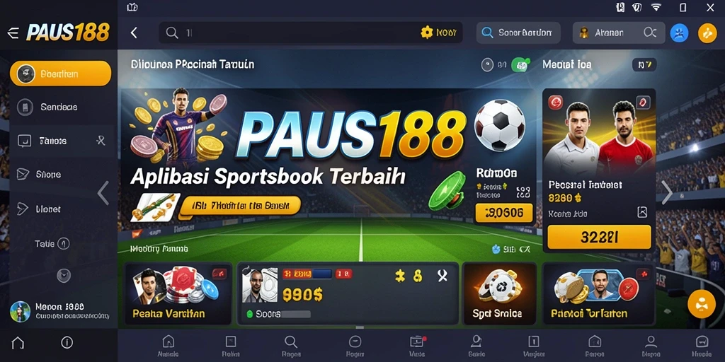 Tampilan aplikasi PAUS188 dengan opsi taruhan yang bervariasi.