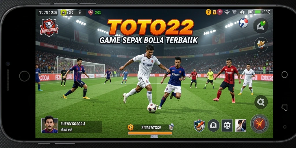 Tampilan gameplay seru dalam TOTO22 saat tim bersaing di lapangan.