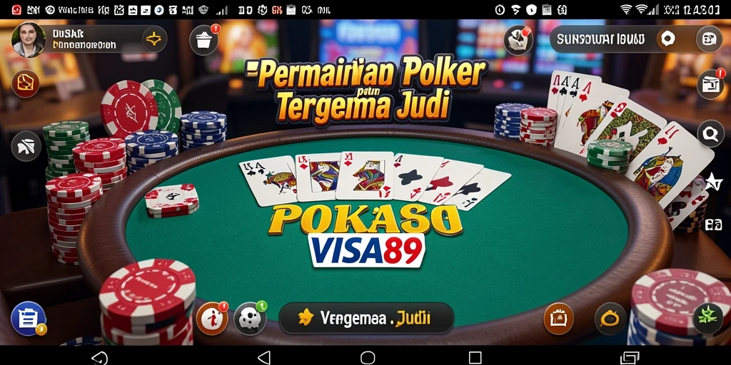Tampilan gameplay Poker menarik di aplikasi VISA89.