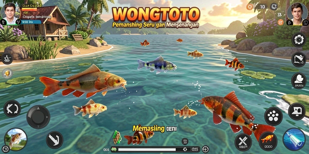 Tampilan permainan memancing yang seru dan mengesankan di WONGTOTO.